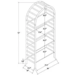 72" Holladay Curved Wooden Bookcase - Threshold™ Designed With Studio McGee -Threshold Designed W/Studio Mcgee GUEST 02d306c2 b728 424b 85ec e8a3f4144d26