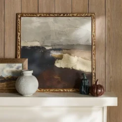 28"x28" Dark Modern Abstract Framed Art - Threshold™ Designed With Studio McGee