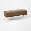 Corallina Upholstered Wooden Bench Natural Wood/Dark Brown - Threshold™ Designed With Studio McGee -Threshold Designed W/Studio Mcgee GUEST 0e81711a 8fc2 4a18 a218 13de1ff227a2
