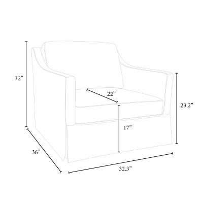 Vivian Park Upholstered Swivel Chair Cream - Threshold™ Designed With Studio McGee 8 Vivian Park Upholstered Swivel Chair Cream - Threshold™ Designed With Studio McGee - Image 6