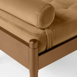 Bolster Tufted Bench Beige - Threshold™ Designed With Studio McGee: Velvet Upholstery, Powder-Coated Steel Legs, 225lb Capacity -Threshold Designed W/Studio Mcgee GUEST 0fe196f3 6717 4be8 84d9 6f75facc99ad