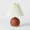 Oval Table Lamp With Pleated Shade (Includes LED Light Bulb) Red - Threshold™ Designed With Studio McGee