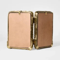 4"x6" Metal Rope Folding Picture Frame Brass - Threshold™ Designed With Studio McGee -Threshold Designed W/Studio Mcgee GUEST 1a0f7fc3 11b6 4703 941d 4f746fb746a9