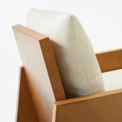 Duchesne Wood Accent Chair With Upholstered Seat And Back Cream - Threshold™ Designed With Studio McGee -Threshold Designed W/Studio Mcgee GUEST 1ecafbd8 6d75 4499 8aae 1b3b6724b1ee