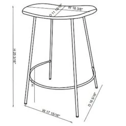 Clarkston Metal Counter Height Barstool With Upholstered Seat - Threshold™ Designed With Studio McGee -Threshold Designed W/Studio Mcgee GUEST 23096c73 19b3 49a1 aee5 9efbd5fdbbf1