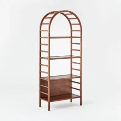 72" Holladay Curved Wooden Bookcase - Threshold™ Designed With Studio McGee -Threshold Designed W/Studio Mcgee GUEST 245145c7 43e9 43cb 9096 d7c8d5f6dc83