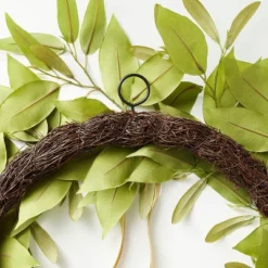 Oversized Fall Leaf Wreath With Velvet Ribbon Green - Threshold™ Designed With Studio McGee -Threshold Designed W/Studio Mcgee GUEST 2574e576 e2c8 4665 b173 b91d3a283a6d