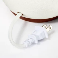 Ceramic Table Lamp With Gingham Print Pleated Shade White (Includes LED Light Bulb) - Threshold™ Designed With Studio McGee -Threshold Designed W/Studio Mcgee GUEST 27cadcf6 3a70 4c09 bf47 cd7e6352c324