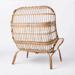 Wicker & Metal Outdoor Patio Chair, Egg Chair Natural - Threshold™ Designed With Studio McGee -Threshold Designed W/Studio Mcgee GUEST 28382aa6 dee2 4001 9b12 305562e94096