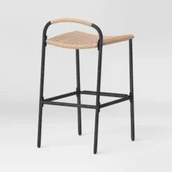 Popperton 2pk Arched Wicker Bar Height Patio Chairs, Outdoor Furniture - Black - Threshold™ Designed With Studio McGee -Threshold Designed W/Studio Mcgee GUEST 35ac354a ae96 4702 abc7 35607560042d