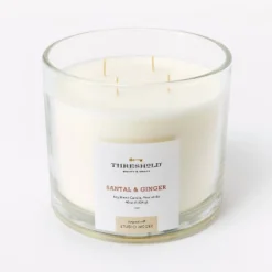 Clear Glass Santal & Ginger Candle White - Threshold™ Designed With Studio McGee -Threshold Designed W/Studio Mcgee GUEST 3a24b0c4 c23b 4e1c b8e0 2304d4a02cb7