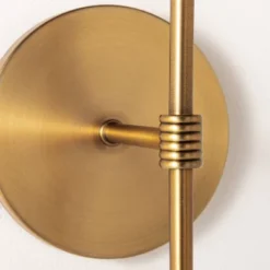 Metal Sconce Wall Light (Includes LED Light Bulb) Brass - Threshold™ Designed With Studio McGee: Dimmable, Plug-In, ETL Listed -Threshold Designed W/Studio Mcgee GUEST 4167d74d ee75 456d 9e71 89fbe21c8248