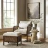 Woodspring Cane Base Ottoman Dark Walnut/Cream - Threshold™ Designed With Studio McGee -Threshold Designed W/Studio Mcgee GUEST 47bf5681 a3fb 4d5e adcc 3e040ab96657