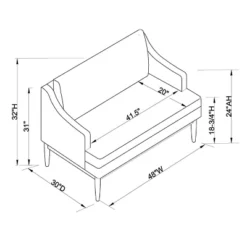 Howell Upholstered Loveseat With Wood Base Cream - Threshold™ Designed With Studio McGee -Threshold Designed W/Studio Mcgee GUEST 49bac997 07ea 4d46 a3ce fa8944e0678d