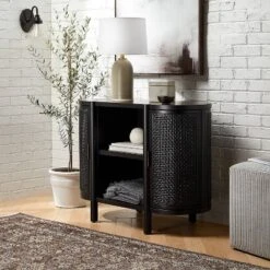 New Products 21 Portola Hills Caned Door Console With Shelves - Threshold™ Designed With Studio McGee