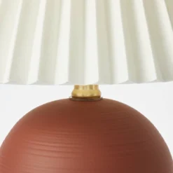 Oval Table Lamp With Pleated Shade (Includes LED Light Bulb) Red - Threshold™ Designed With Studio McGee 14 Oval Table Lamp With Pleated Shade (Includes LED Light Bulb) Red - Threshold™ Designed With Studio McGee -Threshold Designed W/Studio Mcgee GUEST 520c752b cf1a 42cc a361 d3e8df348eab