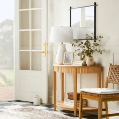 24" X 30" Cross Corner Metal Wall Mirror Black - Threshold™ Designed With Studio McGee