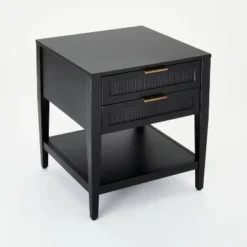 East Bluff 2 Drawers Woven Accent Table Black - Threshold™ Designed With Studio McGee 12 East Bluff 2 Drawers Woven Accent Table Black - Threshold™ Designed With Studio McGee -Threshold Designed W/Studio Mcgee GUEST 575de8be 7e88 4543 b84c fdce79d39cf3