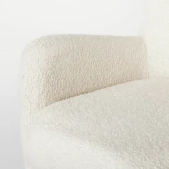 Kessler Swivel Accent Chair Cream Faux Shearling - Threshold™ Designed With Studio McGee: Luxury Glam Furniture, No Assembly Required -Threshold Designed W/Studio Mcgee GUEST 589b95a8 9cd6 4fca 8a9f 2a72250ce8c5