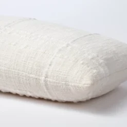 Bed Lumbar Texture Tonal Plaid Decorative Throw Pillow Off White - Threshold™ Designed With Studio McGee: Cotton & Acrylic, Indoor Use -Threshold Designed W/Studio Mcgee GUEST 59c4301b 4f6d 4db5 af88 11379820979f