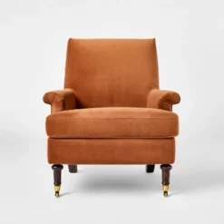 Mercer Rolled Upholstered Armchair With Casters - Threshold™ Designed With Studio McGee -Threshold Designed W/Studio Mcgee GUEST 5b8006c9 6eb5 41c9 8e51 66c27cddb0c1