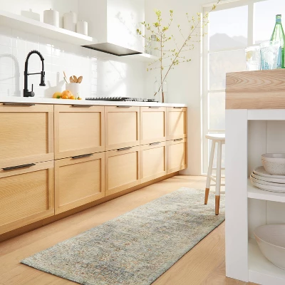 Ledges Digital Floral Print Distressed Persian Rug Green - Threshold™ Designed By Studio McGee 2 Ledges Digital Floral Print Distressed Persian Rug Green - Threshold™ Designed By Studio McGee