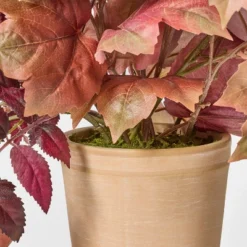 22" Mixed Fall Artificial Leaf Arrangement Red - Threshold™ Designed With Studio McGee -Threshold Designed W/Studio Mcgee GUEST 60b938a2 881b 4d50 8192 019d28bd64ab