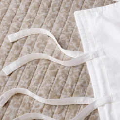 Standard Decorative Border Cotton Slub Quilt Sham Neutral Floral - Threshold™ Designed With Studio McGee: OEKO-TEX Certified, Tie Closure -Threshold Designed W/Studio Mcgee GUEST 65f80f0c 39c1 496c 87e0 063a3234b700