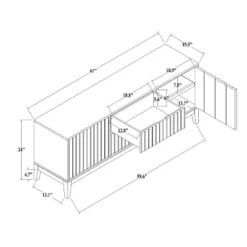 Thousand Oaks Wood Scalloped TV Stand For TVs Up To 60" - Threshold™ Designed With Studio McGee -Threshold Designed W/Studio Mcgee GUEST 6eb78357 bdca 4768 81d1 c6707913672b