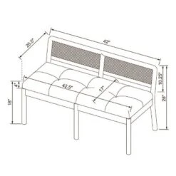 Woodspring Caned Back Bench Dark Walnut/Cream - Threshold™ Designed With Studio McGee -Threshold Designed W/Studio Mcgee GUEST 72e83eee 470b 4541 b993 8dc785fc090c