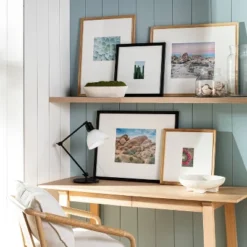 16.26"x16.26" Matted To 4"x6" Gallery Wall Frame Black - Threshold™ Designed With Studio McGee: Modern Square Wall Decor