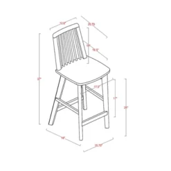 Linden Modified Windsor Wood Counter Height Barstool - Threshold™ Designed With Studio McGee -Threshold Designed W/Studio Mcgee GUEST 83440ad4 363c 45f5 885d 6fc3fbd62724