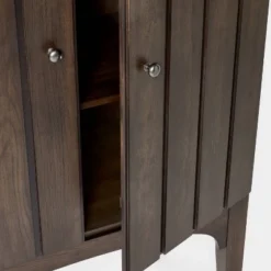 Palma Arched Fluted Cabinet Dark Brown - Threshold™ Designed With Studio McGee: Hardwood Frame, 2 Shelves, MDF Surface -Threshold Designed W/Studio Mcgee GUEST 86c31043 7e0c 4dd8 8bf2 d1df21e96cf5