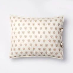 Lofty Cotton Slub Woodblock Print Floral Quilt Sham White/Mauve – Threshold™ Designed With Studio McGee -Threshold Designed W/Studio Mcgee GUEST 91bdf0cb 01ba 49fd a8d1 d1eea5909891