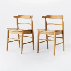 2pk Kaysville Curved Back Wood Dining Chair - Threshold™ Designed With Studio McGee -Threshold Designed W/Studio Mcgee GUEST 96181127 0bb6 41a1 999c 8f5d44c53b74