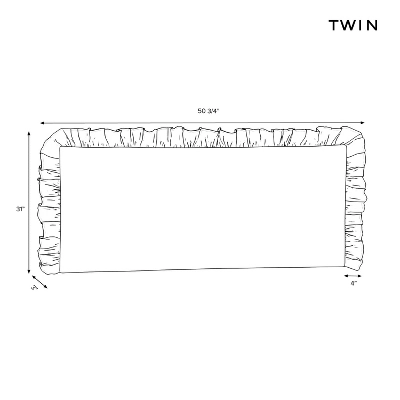 Ruffled Wall Mounted Headboard - Threshold™ Designed With Studio McGee 6 Ruffled Wall Mounted Headboard - Threshold™ Designed With Studio McGee - Image 4