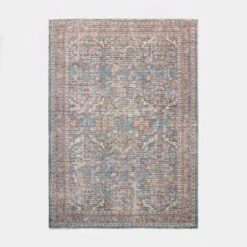 Persian Printed Poly/Wool Handmade Tufted Area Rug Blue/Brown - Threshold™ Designed With Studio McGee -Threshold Designed W/Studio Mcgee GUEST 9636d0bb 1b8d 4417 8e9f c2ed5c5cdbd6