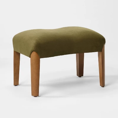 Wood Leg Ottoman Green - Threshold™ Designed With Studio McGee 7 Wood Leg Ottoman Green - Threshold™ Designed With Studio McGee - Image 5