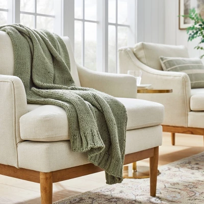 Woven Striped Knit Nep Throw Blanket - Threshold™ Designed With Studio McGee 3 Woven Striped Knit Nep Throw Blanket - Threshold™ Designed With Studio McGee