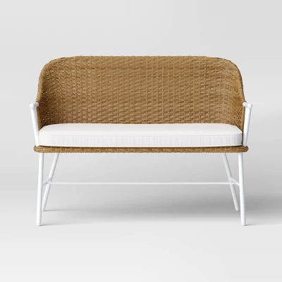 Lenwood Steel Outdoor Patio Garden Bench Brown - Threshold™ Designed With Studio McGee 3 Lenwood Steel Outdoor Patio Garden Bench Brown - Threshold™ Designed With Studio McGee