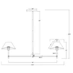 Metal Two Arm Shaded Chandelier Ceiling Light Black - Threshold™ Designed With Studio McGee -Threshold Designed W/Studio Mcgee GUEST b7f1cfdd a67e 4445 8a17 70e0130b9351