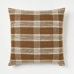 Woven Plaid Square Throw Pillow With Zipper Pull - Threshold™ Designed With Studio McGee -Threshold Designed W/Studio Mcgee GUEST bdcb3ad6 b29d 498b a4db ec52e4deac8b