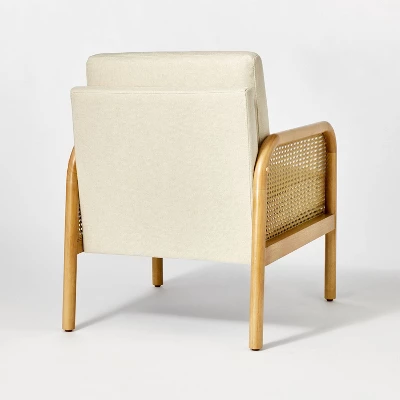 Cane And Upholstered Accent Chair Cream - Threshold™ Designed With Studio McGee Assembly Required 5 Cane And Upholstered Accent Chair Cream - Threshold™ Designed With Studio McGee Assembly Required - Image 3