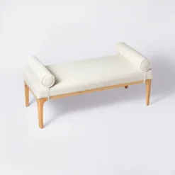 Randolph Bench With Bolster Pillows Linen - Threshold™ Designed With Studio McGee -Threshold Designed W/Studio Mcgee GUEST df9c0bbe 939e 489c adae 0e3b5fe3d6f7