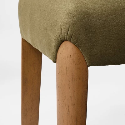 Wood Leg Ottoman Green - Threshold™ Designed With Studio McGee 5 Wood Leg Ottoman Green - Threshold™ Designed With Studio McGee - Image 3