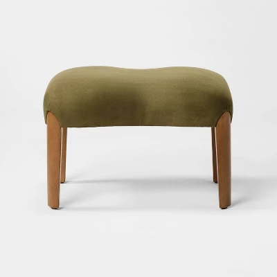 Wood Leg Ottoman Green - Threshold™ Designed With Studio McGee 4 Wood Leg Ottoman Green - Threshold™ Designed With Studio McGee - Image 2