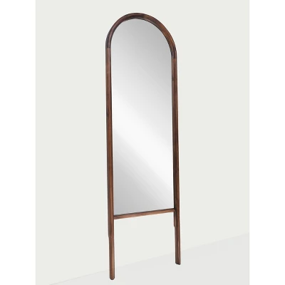 20" X 65" Wood Arched Floor Mirror Walnut - Threshold™ Designed With Studio McGee 3 20" X 65" Wood Arched Floor Mirror Walnut - Threshold™ Designed With Studio McGee