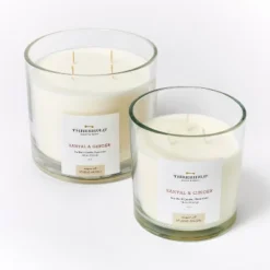 Clear Glass Santal & Ginger Candle White - Threshold™ Designed With Studio McGee -Threshold Designed W/Studio Mcgee GUEST f8468f42 e11b 4265 be90 0b4528f7c8a3