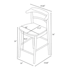 Kaysville Curved Back Wood Counter Height Barstool - Threshold™ Designed With Studio McGee 17 Kaysville Curved Back Wood Counter Height Barstool - Threshold™ Designed With Studio McGee -Threshold Designed W/Studio Mcgee GUEST fd10f3f7 c840 492c 99c3 22fe1ea36f2d